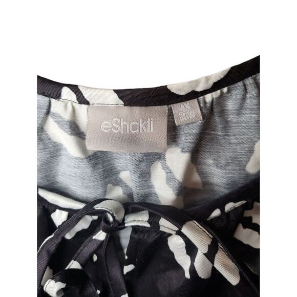 EShakti Peasant Top Women Sz 4X X 30 W Sleeveless Sz 4X‎ 30W All Over Print - Picture 6 of 6